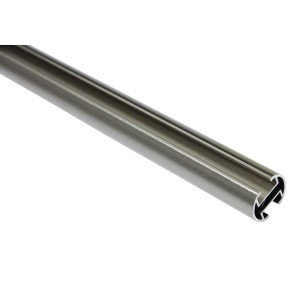 Gardinia Gardinenstange Chicago, Edelstahloptik, 20 mm Durchmesser, Innenlauf für Gardinen.