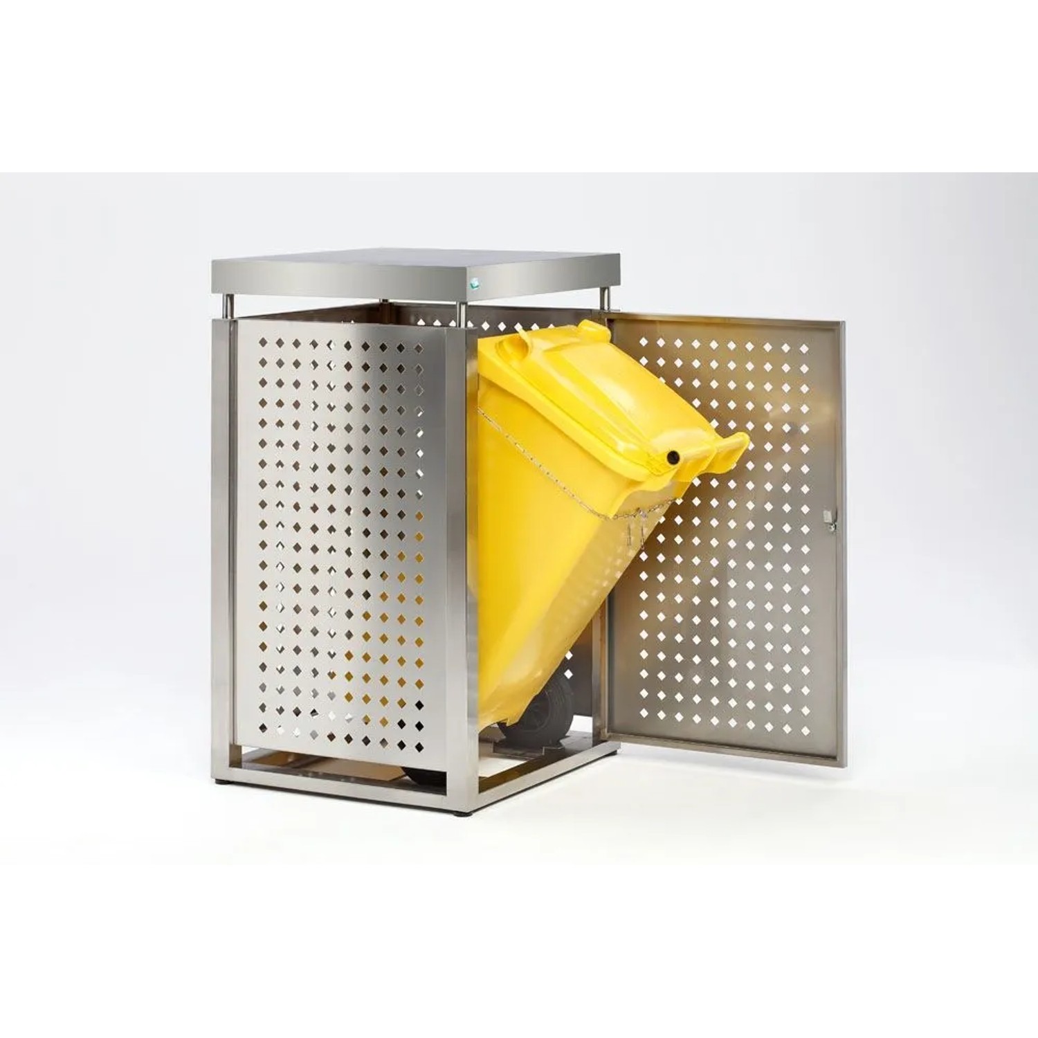 PROREGAL Robuster Müllbehälterschrank Mit Doppelbartschloss 120 Liter HxBxT günstig online kaufen