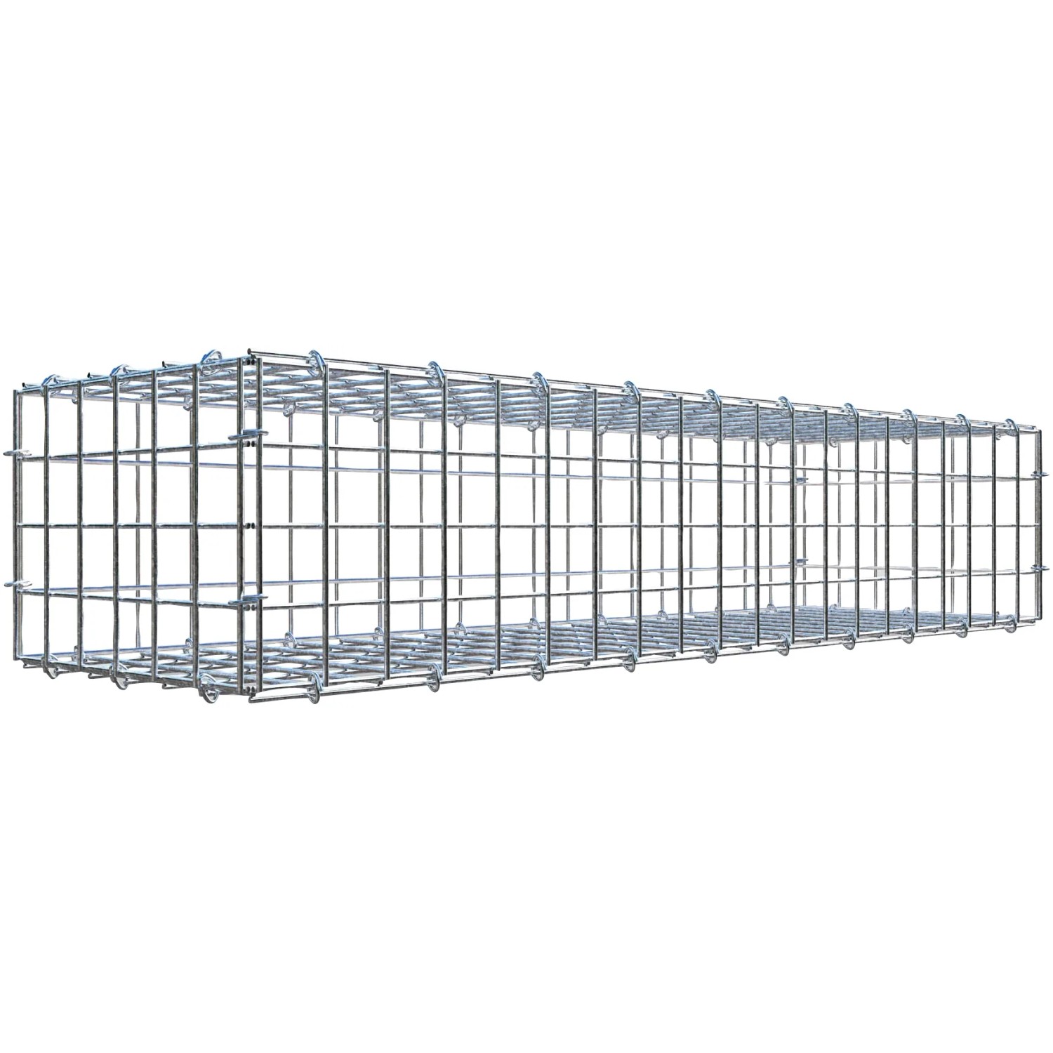 Gabiona C-Ring-Gabione 20 x 100 x 30 cm Maschenw 5 x 5 cm
