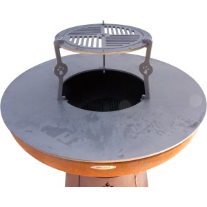 3-teiliges Topper-Set M aus Stahl, grau, Ø 34,8 cm, für schonendes Grillen.