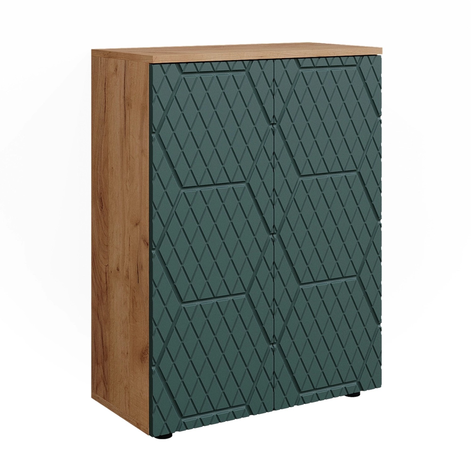 Vicco Midischrank Irma Goldkraft Eiche/Grün 60 x 81 cm