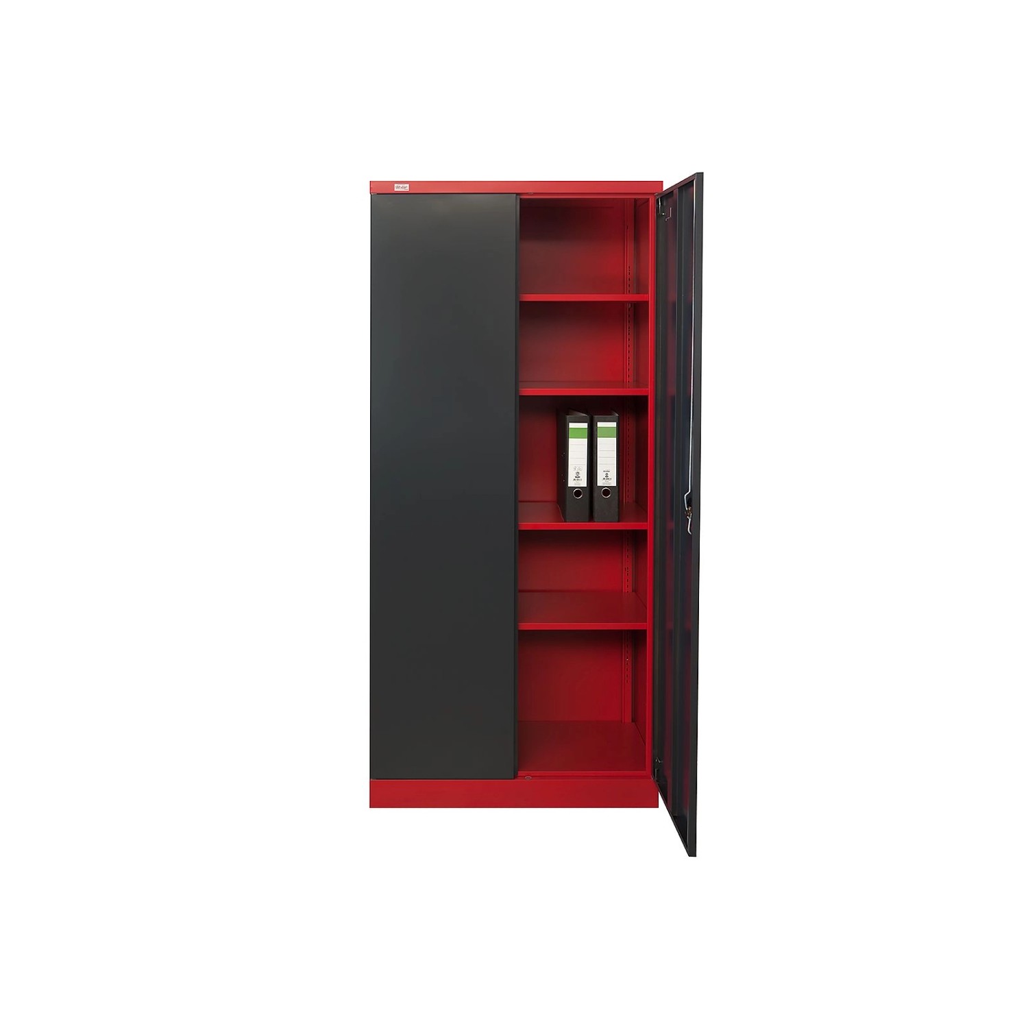Jet-Line Stahlschrank Moskau in Anthrazit-Rot 90 x 40 x 185 cm mit Abschlie günstig online kaufen