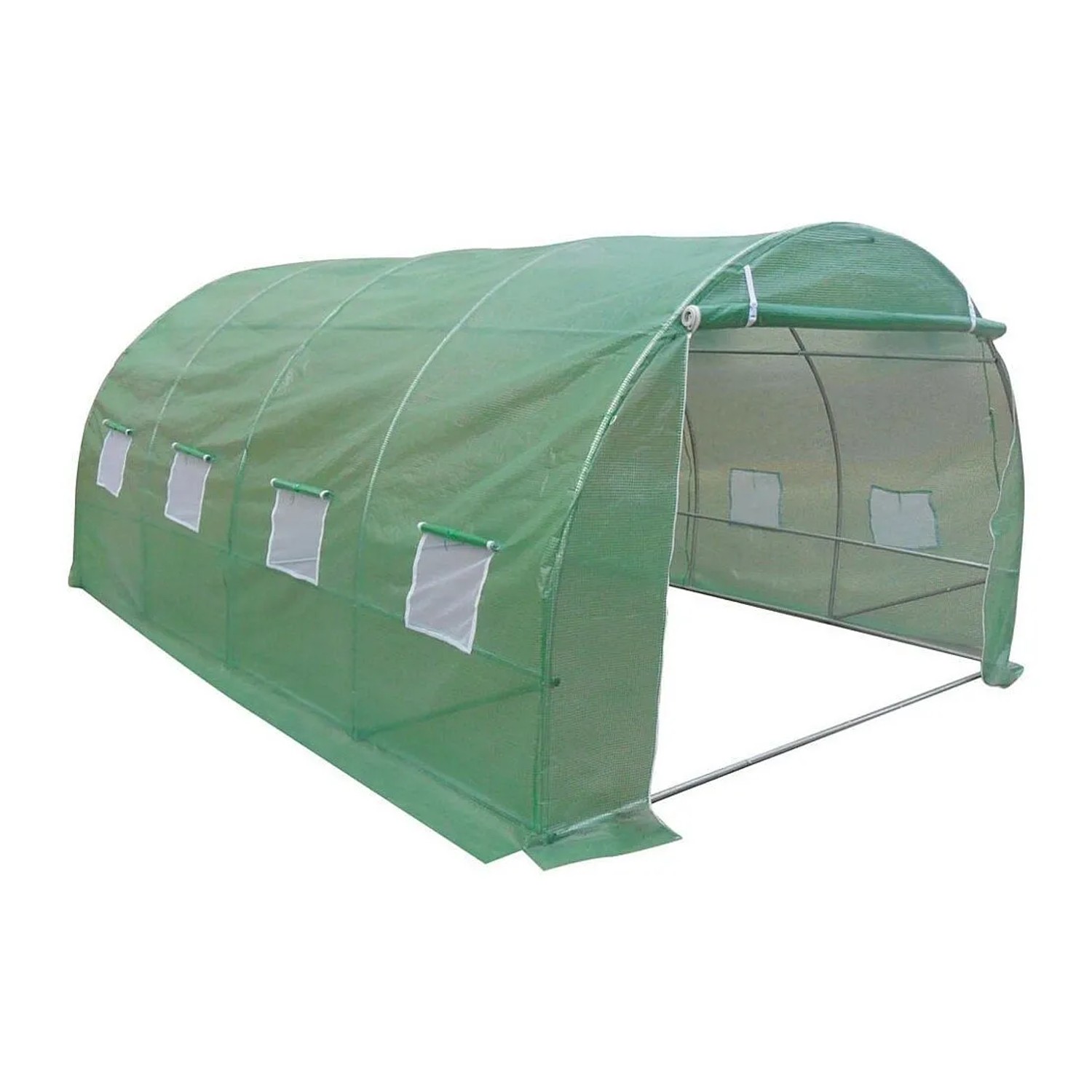 Vente-unique Foliengewächshaus Ipomea Grün 400 cm