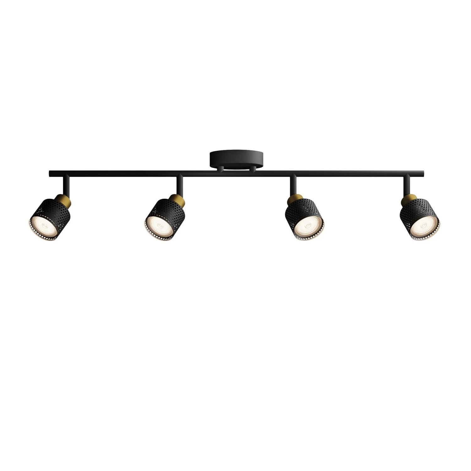 Philips Spot Niall 4-Flammig 5 W GU10 Schwarz-Gold