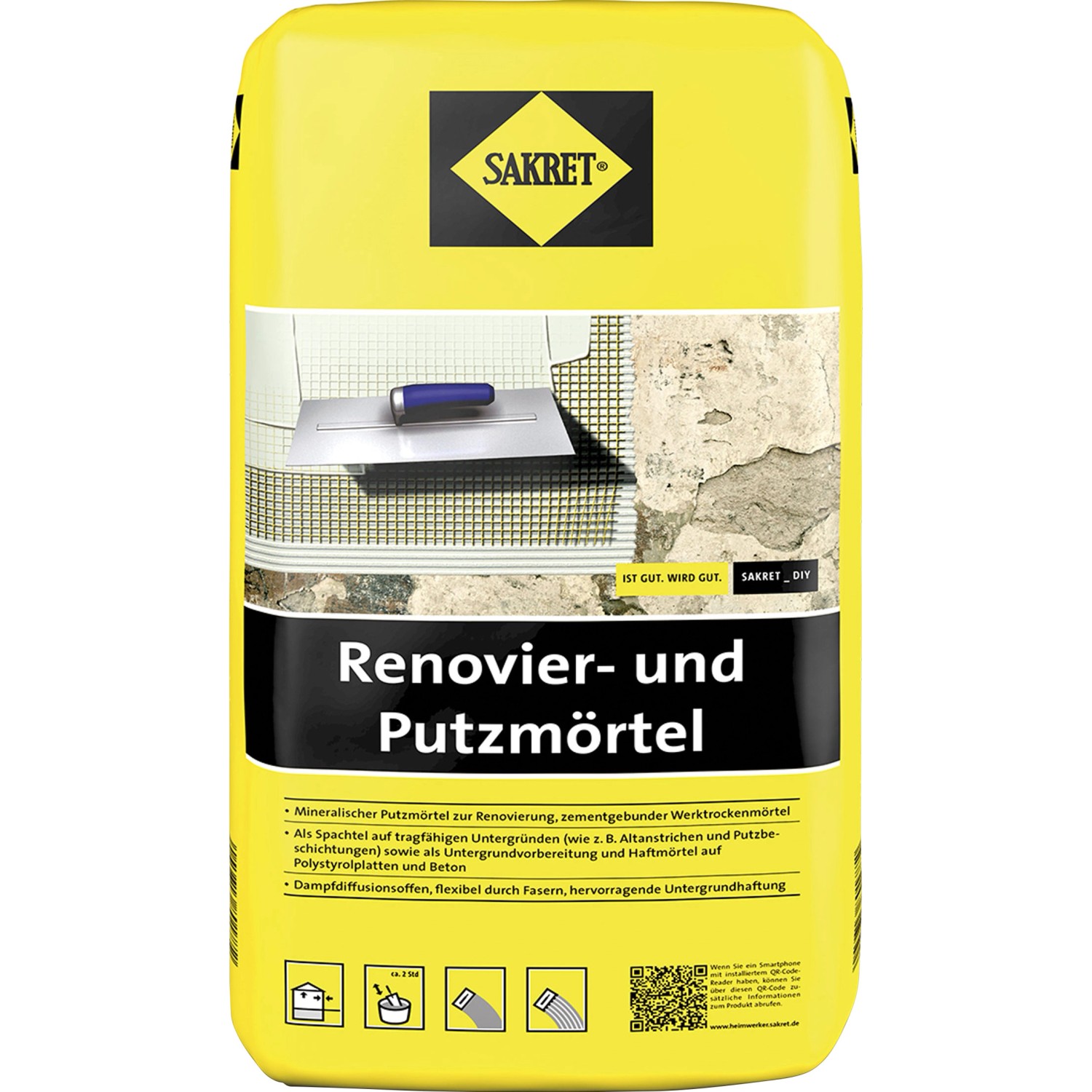 Sakret Renovier-und Putzmörtel Weiß 10 kg