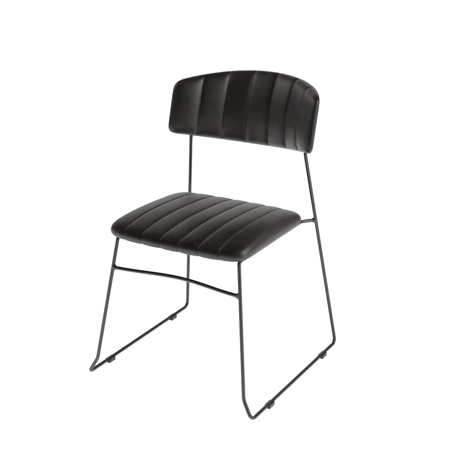 VEBA Stapelstuhl Mundo Stahl Schwarz