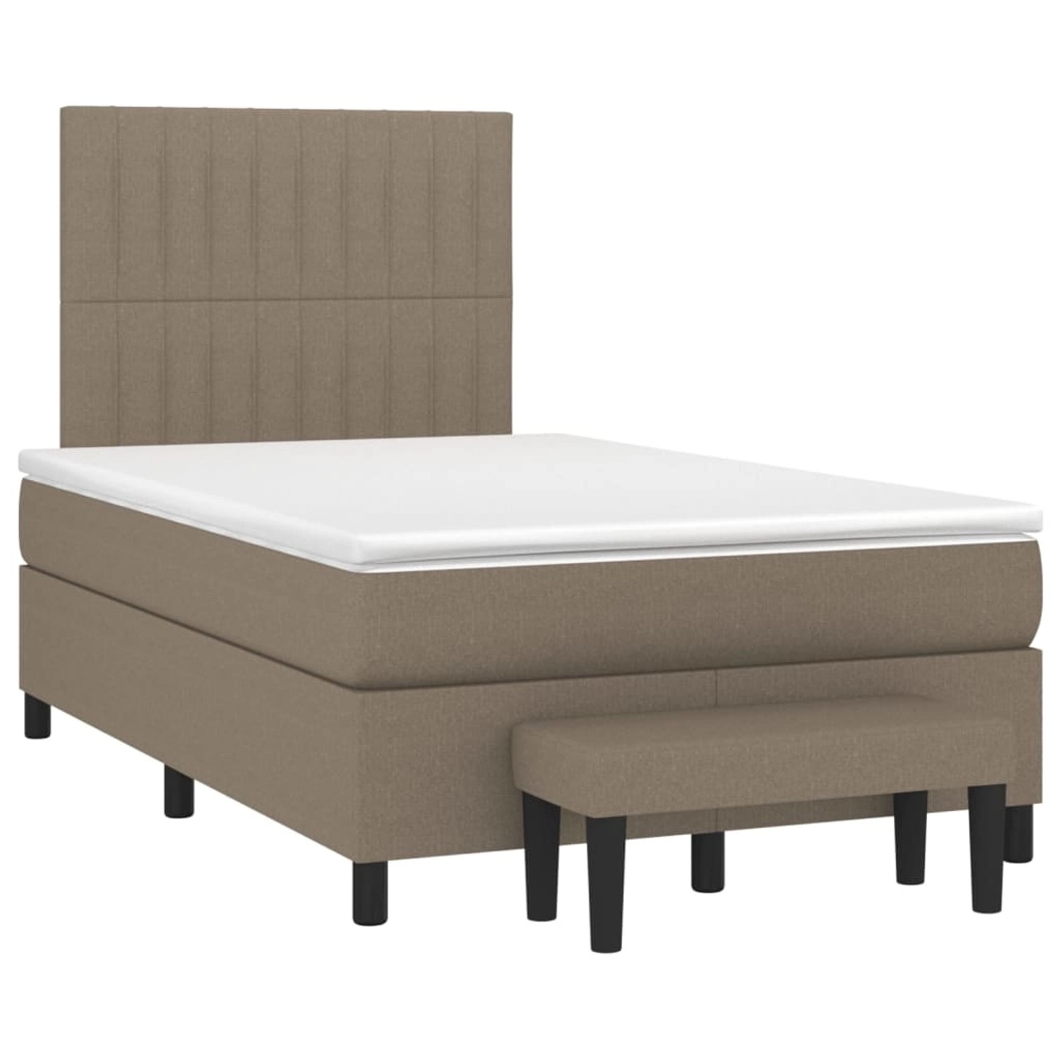 vidaXL Boxspringbett mit Matratze Taupe 120x190 cm Stoff2104567 günstig online kaufen