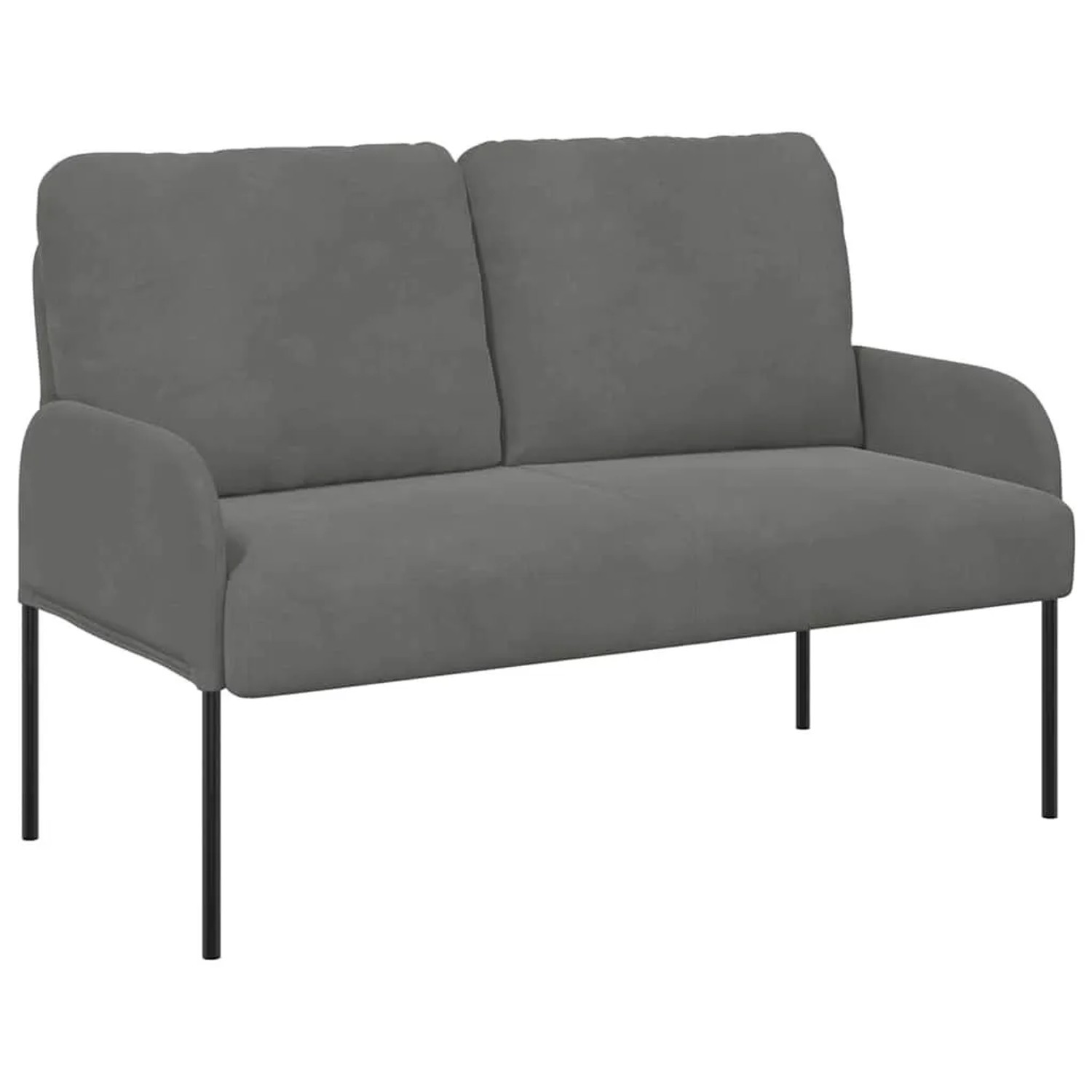 vidaXL Sofas mit Kissen 110cm Dunkelgrau Sperrholz 42023456