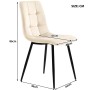 Merax Essgruppe 5-tlg mit 117cm Esstisch  4 Samtstühle Beige  Tischbeine Schwarz_4