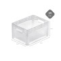 Transparente Eurobox LightLine, 24 Liter, mit offenem Griff. Ideal als Aufbewahrungsbox.