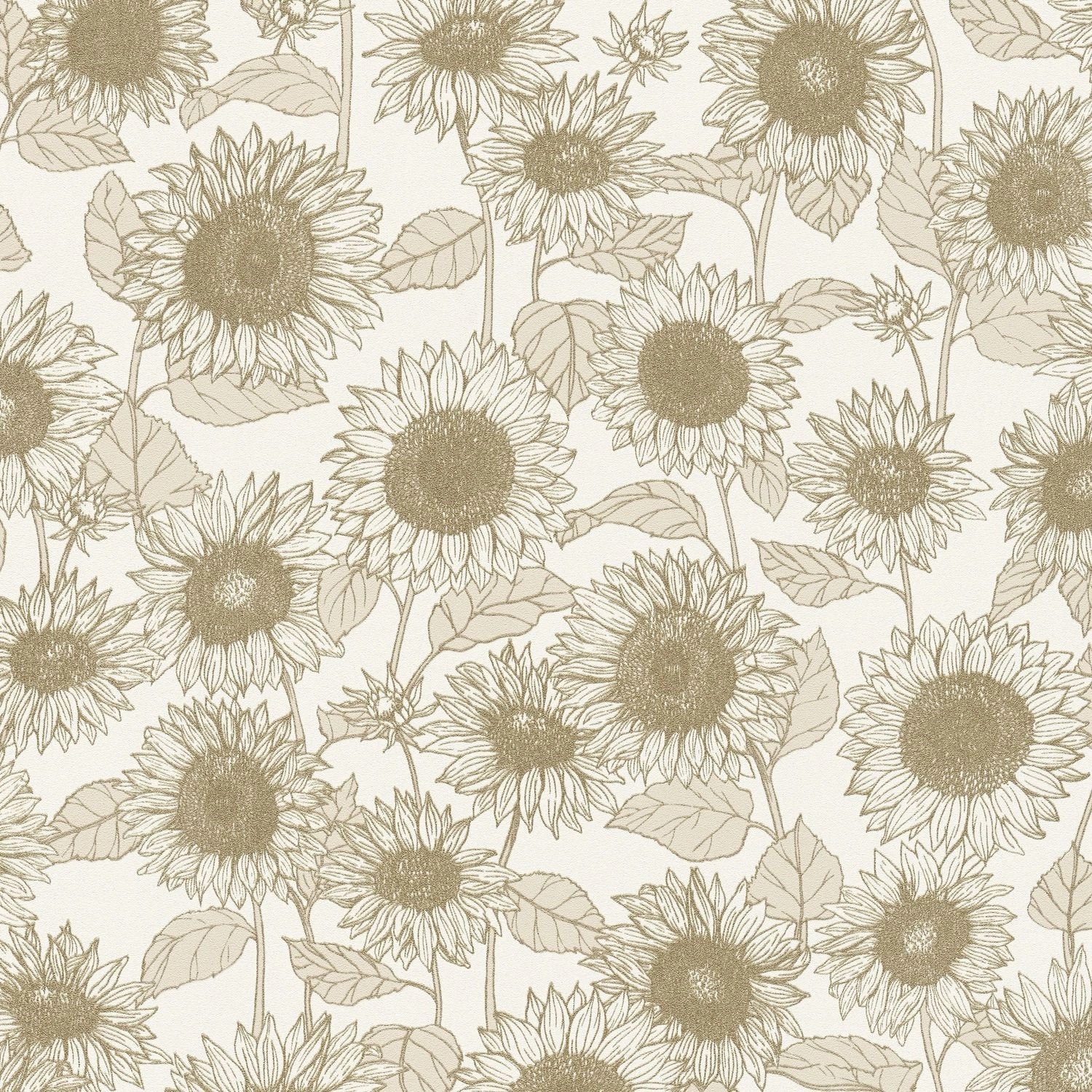 PROFHOME 376851-GU Blumen Tapete Floral Matt Beige Weiß 0,53 m x 10,05 m 5, günstig online kaufen