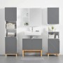 Bessagi Home Unterschrank Rocco Grau ca. 42,6x90x35 cm_10