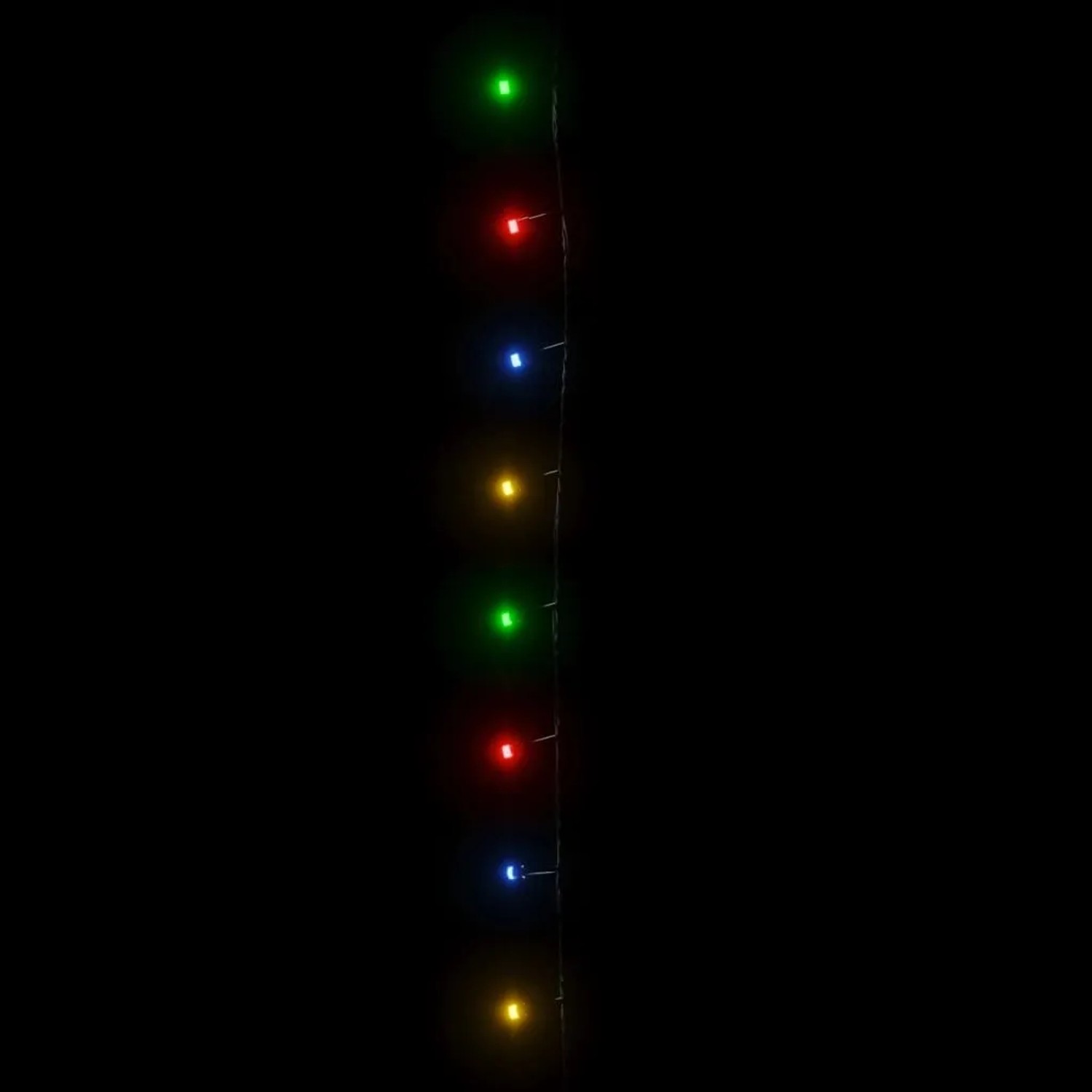 Mehrfarbige LED-Lichterkette, 2000 LEDs, 200 m lang, für Außen.