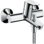 Hansgrohe Focus Wannenarmatur Aufputz, Chrom, mit Brauseanschluss für Handbrause.