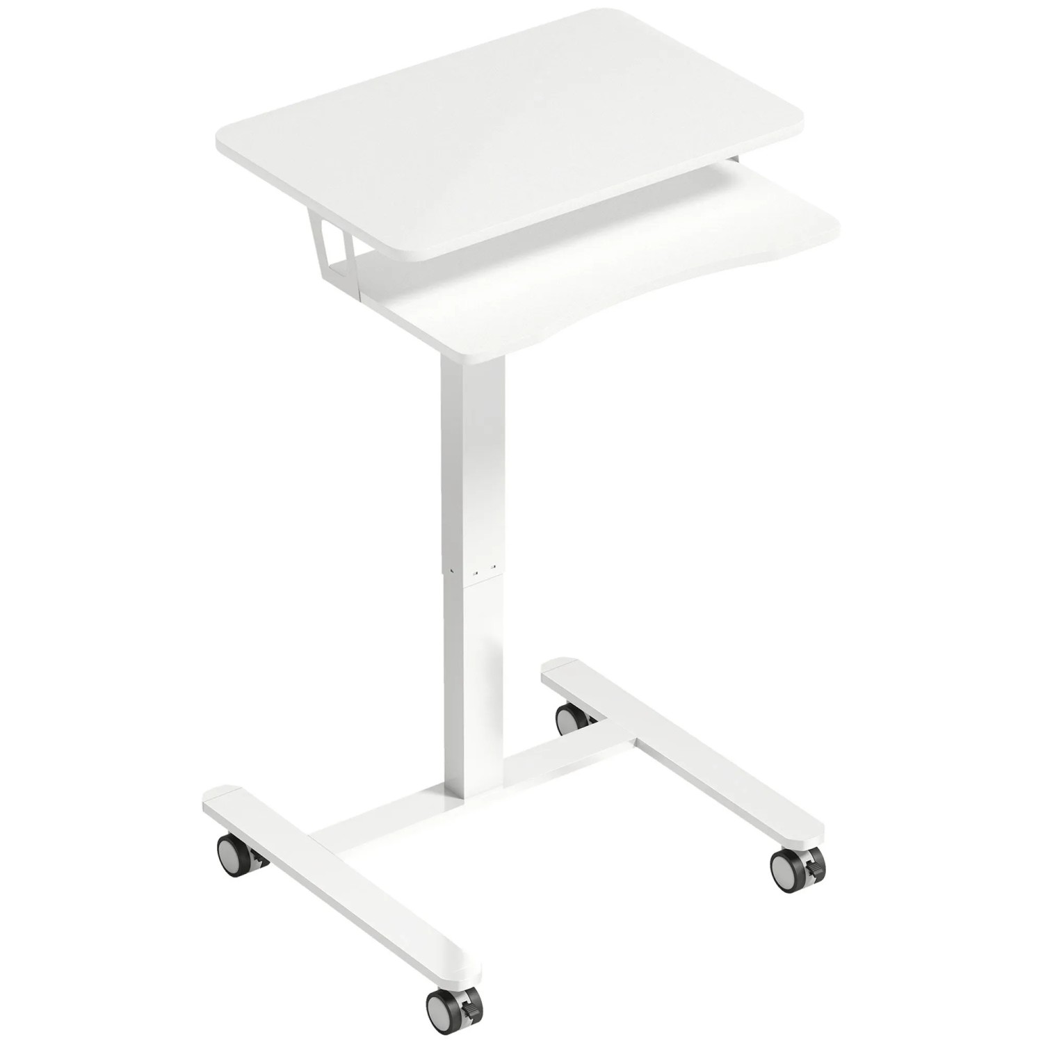 HOMCOM Standing Desk MDF Stahl 65L x 60B x 71-107H cm Weiß