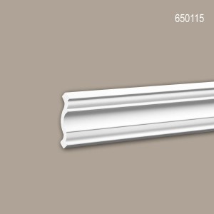 Weiße PROFHOME Eckleiste/Deckenleiste (200cm) aus stoßfestem Polystyrol.