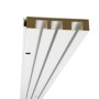 Weiße Gardinia Vorhangschiene, 3-läufig, 300 cm lang, für flexible Fensterdekoration.