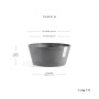 Runde Ecopots Pflanzschale Frankfurt in Grau, Ø 31 cm, aus Stein-Kunststoff-Verbund. UV- & frostbeständig für innen & außen.