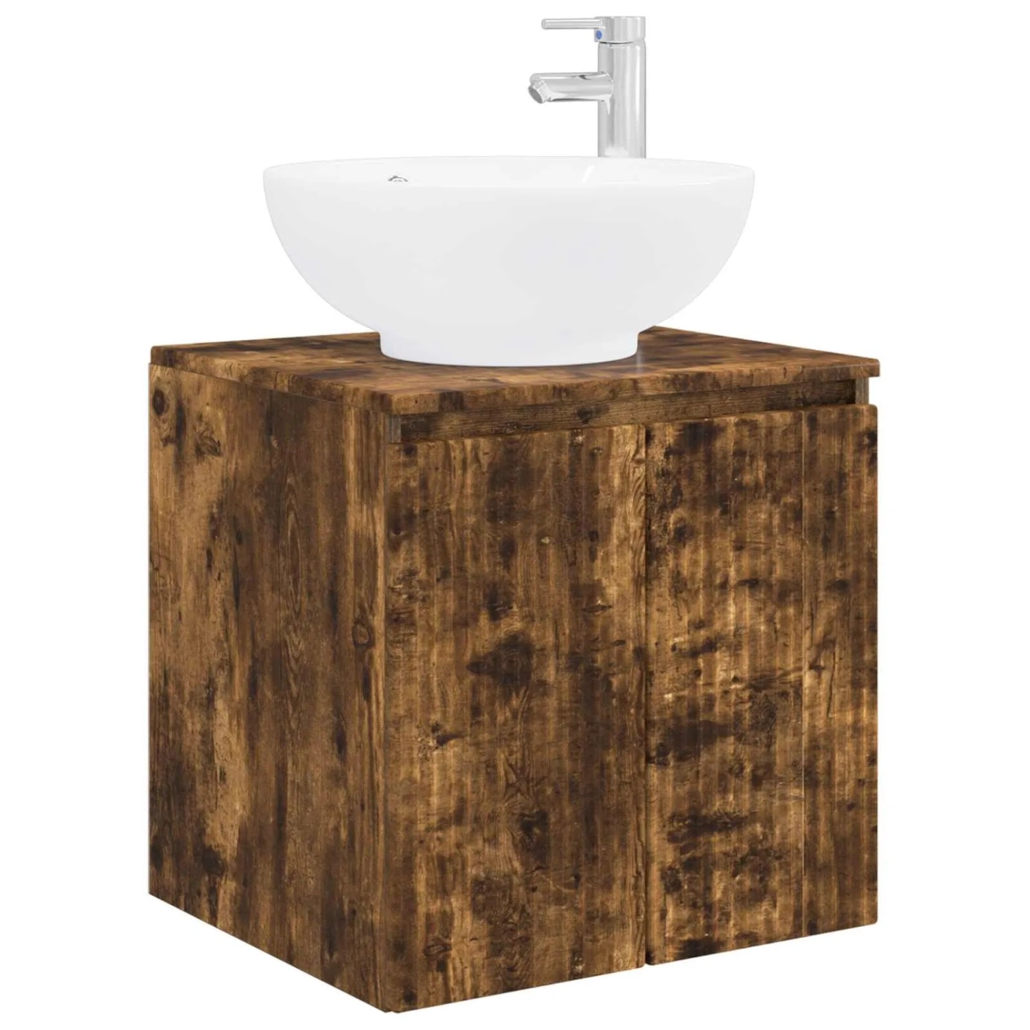 vidaXL Wandmontierte Waschtisch Geräucherte Eiche 49,5 x 44,5 x 65 cm 890447
