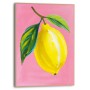 Gerahmtes Bild 'Juicy Lemon' von Reinders, gelbe Zitrone auf rosa Hintergrund, 40x30 cm.