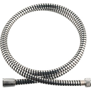 Silber-schwarzer baliv Brauseschlauch, 150 cm, für Handbrausen.