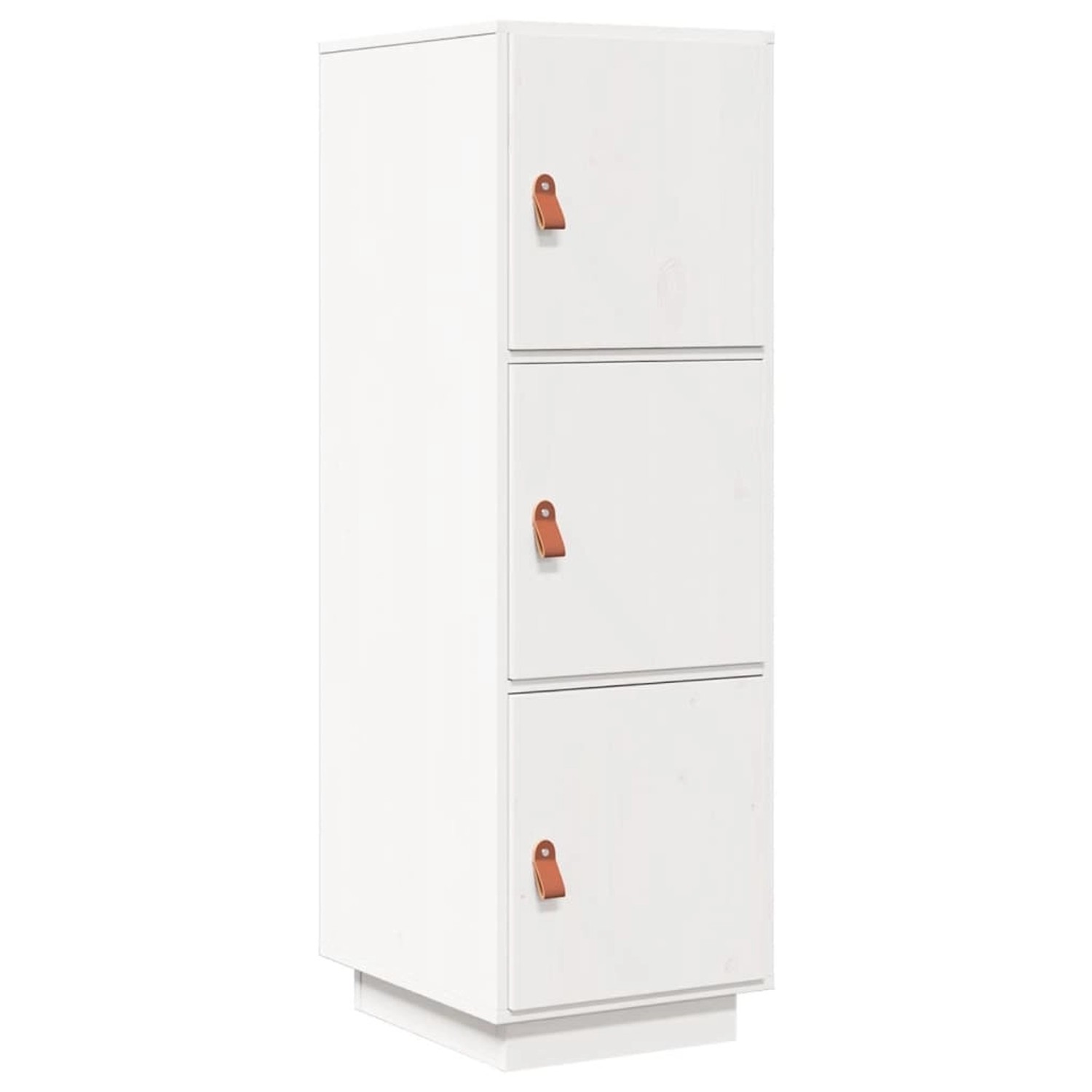 vidaXL Highboard Weiß 34x40x108,5 cm Massivholz Kiefer 820168