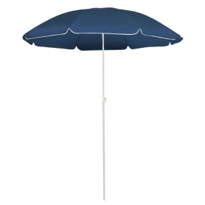 vidaXL Sonnenschirm mit Stahlmast Blau 180 cm 315538