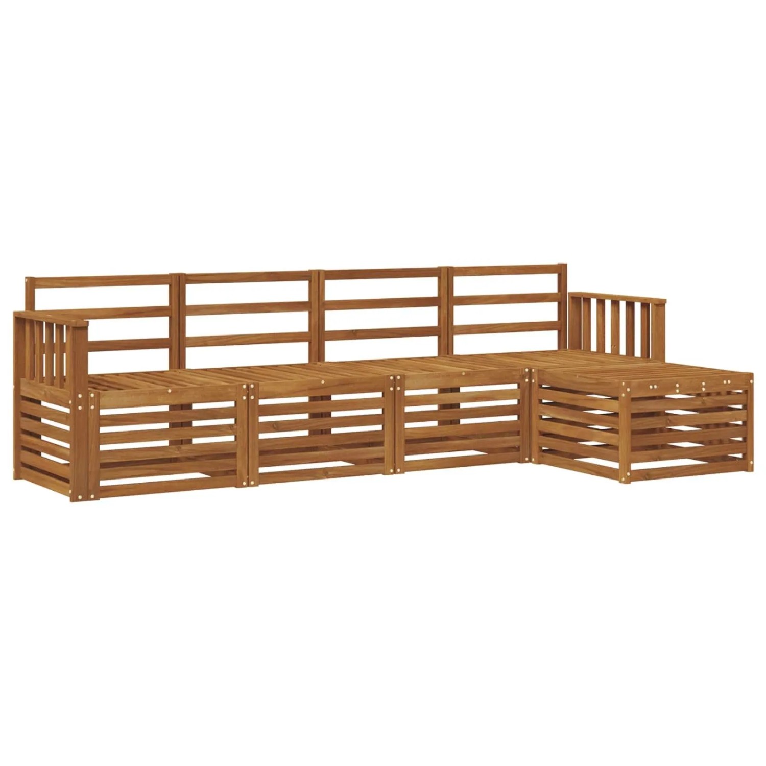 vidaXL Sofagarnituren 5-Tlg Natur Massivholz Akazie 3374639