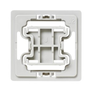 Homematic IP Adapter Jung J2, hellgrauer Kunststoffrahmen für Schalterserien, Hausautomation.