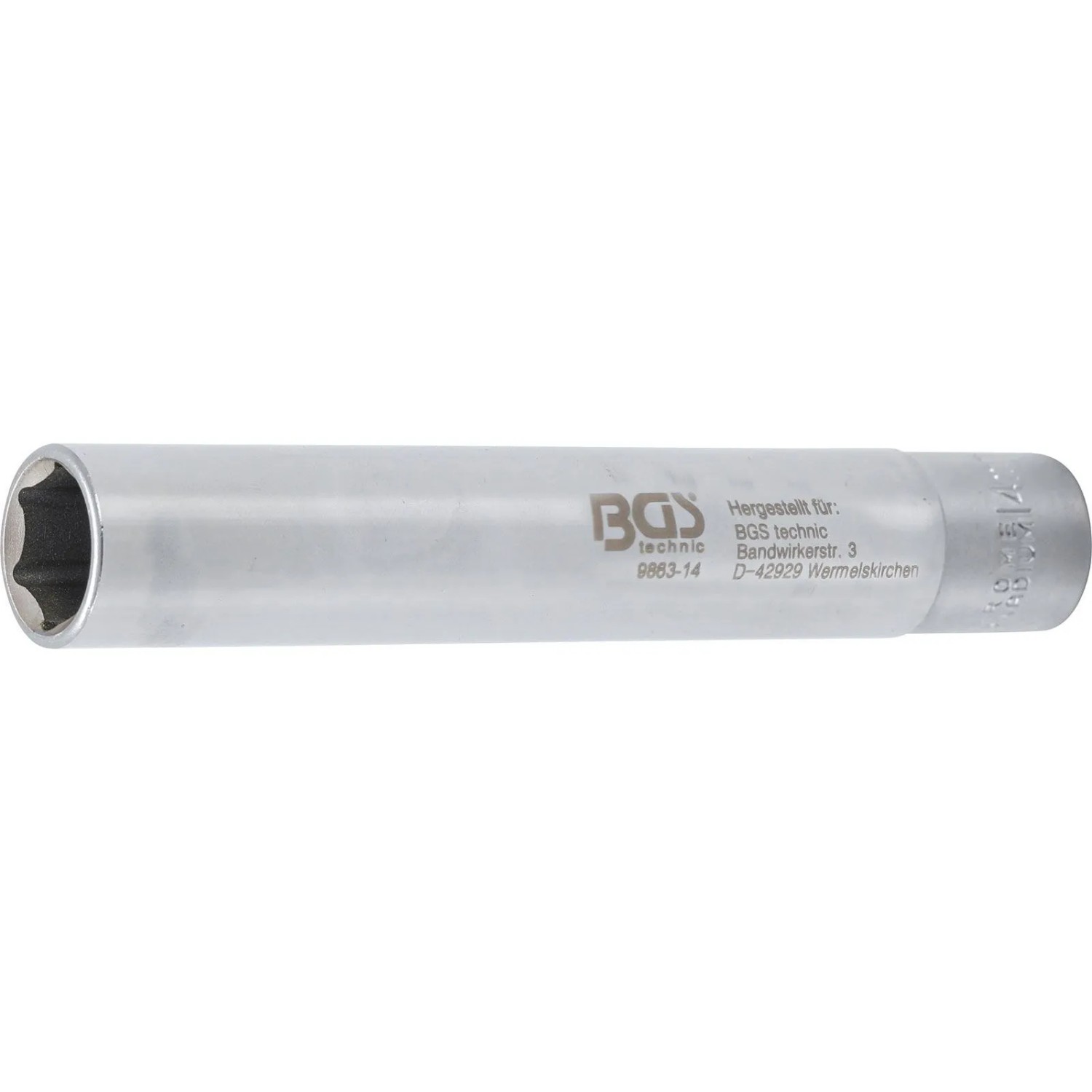 BGS Steckschlüssel Einsatz Sechskant Extra Tief Antrieb Innenvierkant 10 Mm  3 8 Zoll  14 Mm 9863 14