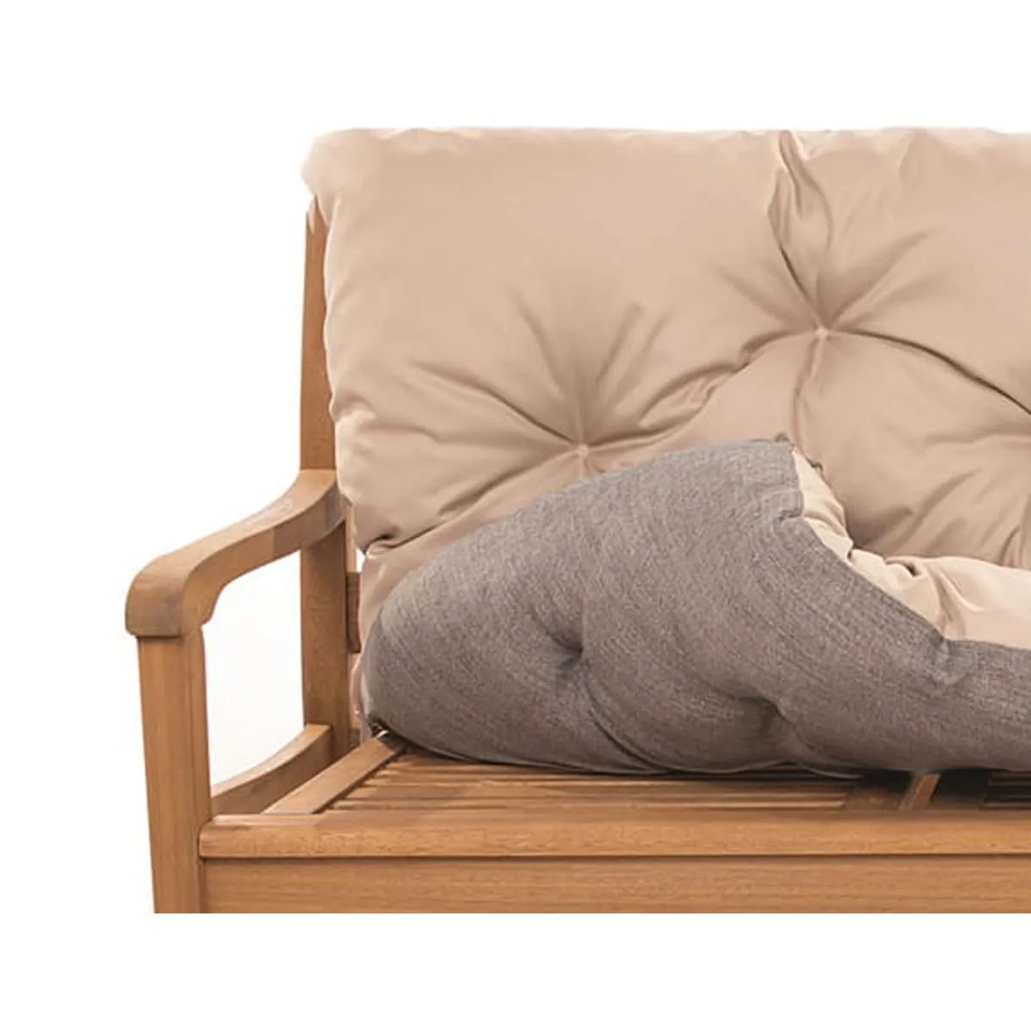 Setgarden Light Outdoor Kissen Bankauflage 100x50x40cm Kissen Für 2-Sitzer Bänke 1tlg Beige_8