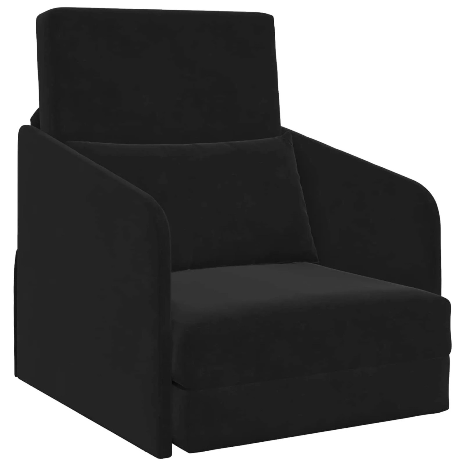 vidaXL Klappsofa Bett Schwarz 65 x 80 x 83 cm Samt 42030499 günstig online kaufen