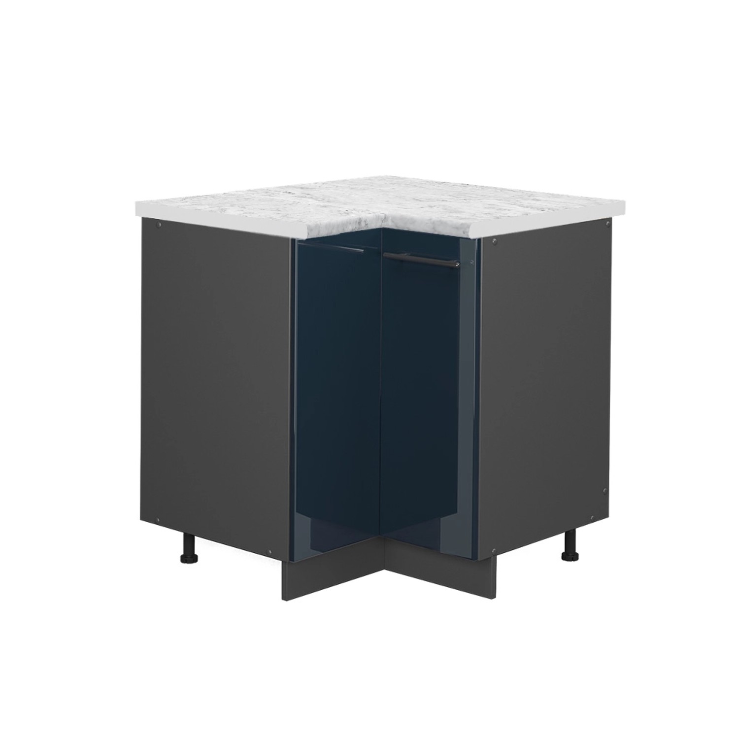 Vicco Küchenunterschrank R-Line Schubladenschrank für die Küche Blau-Grau/W günstig online kaufen