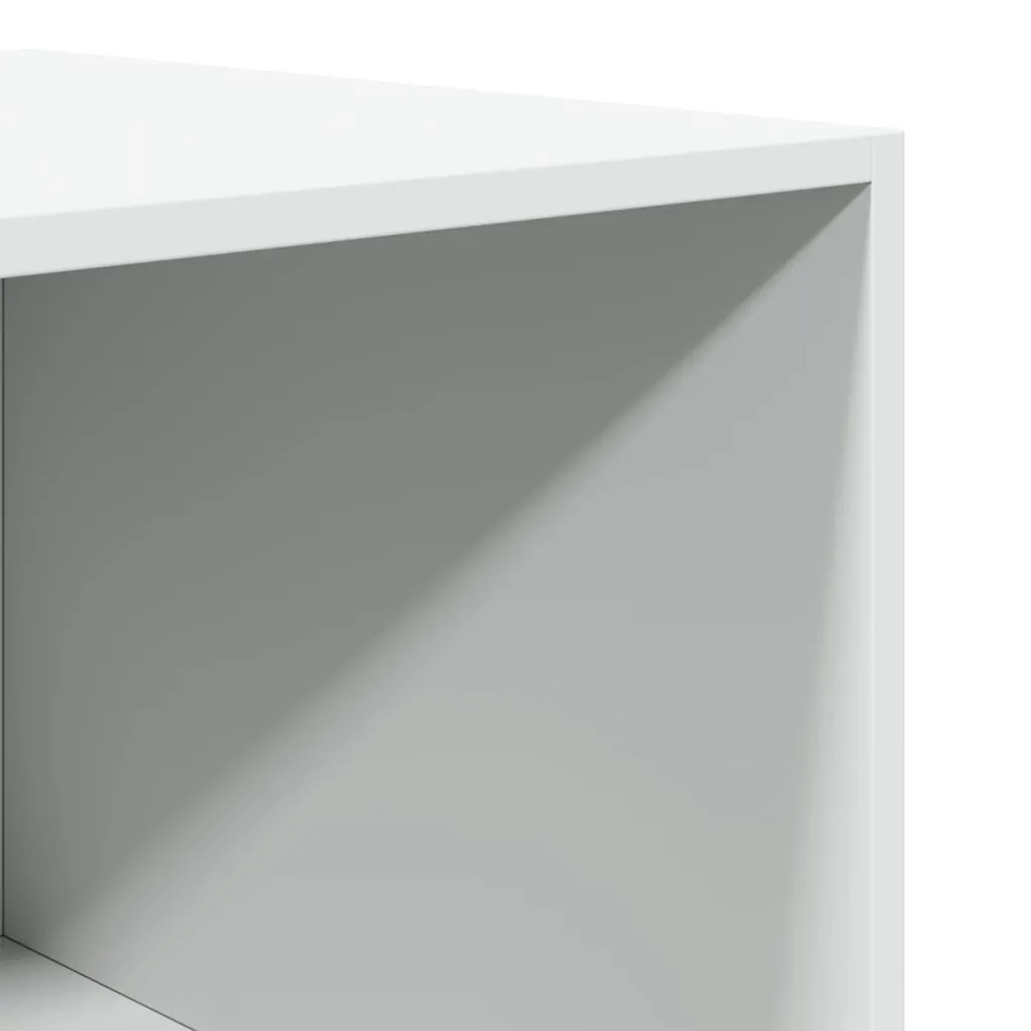 Detailansicht: Weißer vidaXL Kleiderschrank (50x50x200 cm) aus Holzwerkstoff.