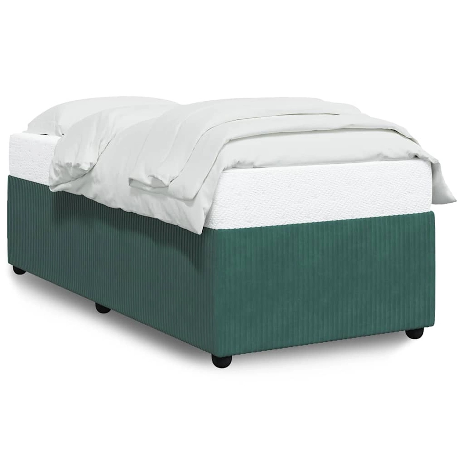 vidaXL Bettgestell ohne Matratze Dunkelgrün 90x200 cm Samt 3284985 günstig online kaufen