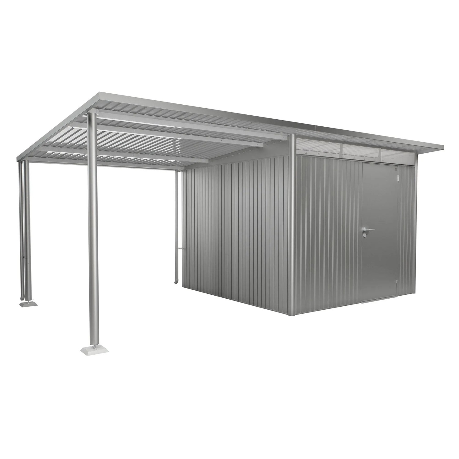 Biohort Seitendach Gr. L für Gerätehaus AvantGarde A3/A7 Silber-Metallic