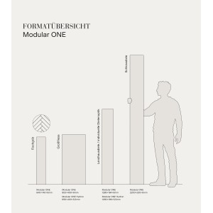 Parador Großfliesen Modular One Marmor Eos Weiß, Steinstruktur Vinylboden