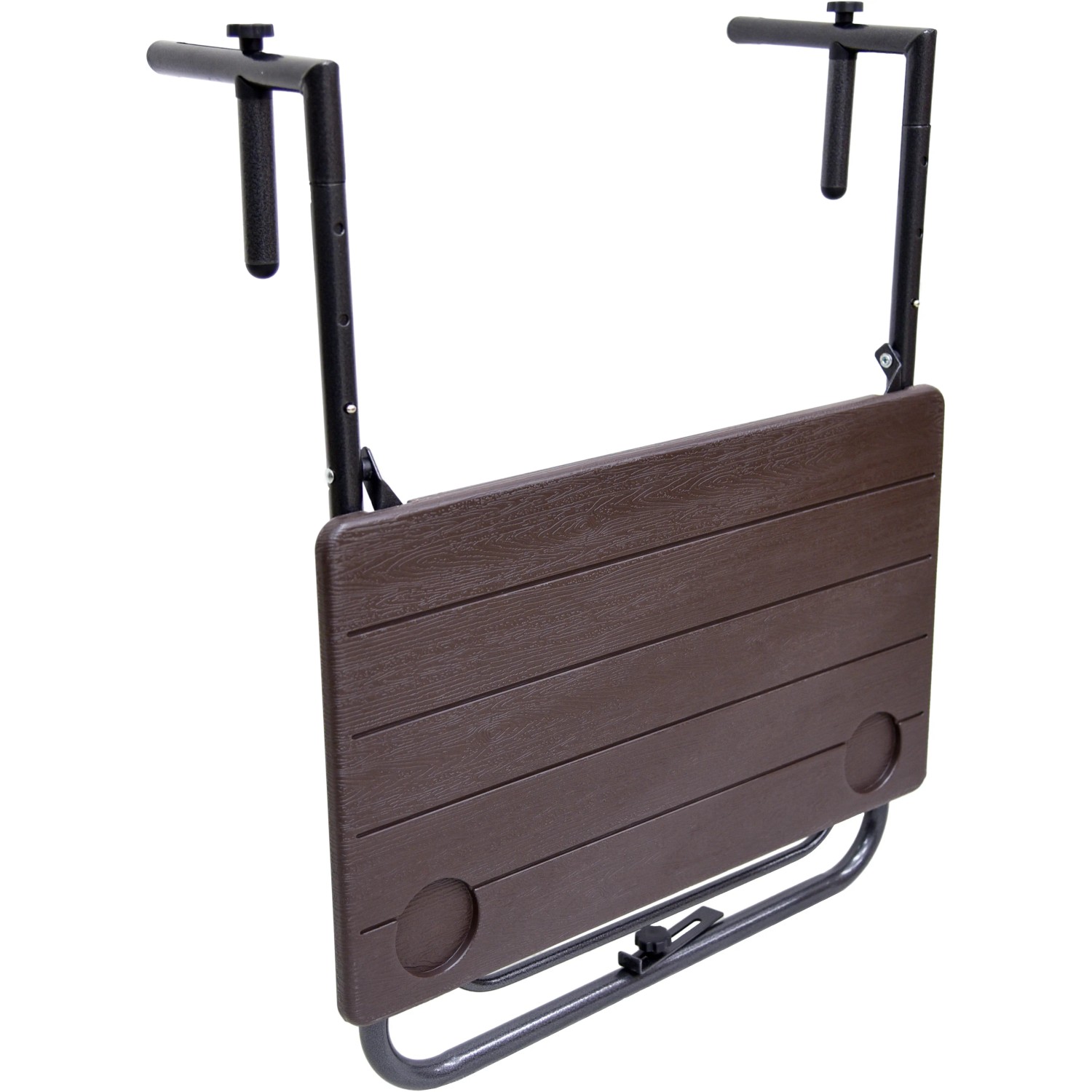 Garden Pleasure Hängeklapptisch Tabora für Balkon, Holzoptik, klappbar und höhenverstellbar.
