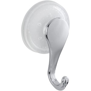 Wenko Saughaken 2er-Set Glänzend, Chrom, für Bad & Küche. Handtuchhalter ohne Bohren.