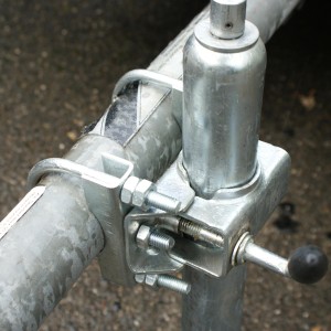 Las Halter Set für Stützradhalter, 2 Stück, zur Befestigung am Autoanhänger, verzinkter Stahl.