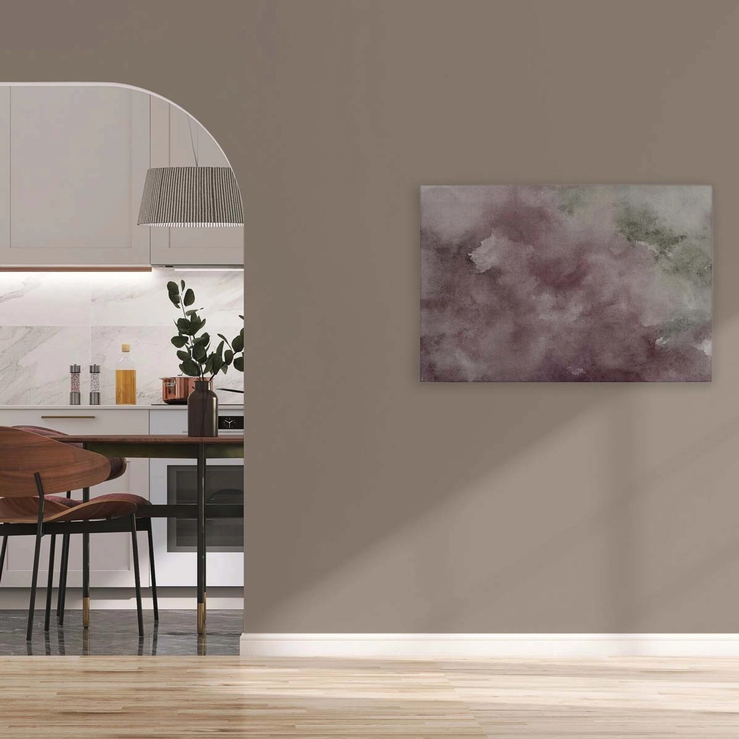 Bricoflor Wandbilder Für Wohnzimmer Altrosa Grau Aquarell Bild Abstrakt Mod günstig online kaufen