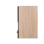 Respekta Oberschrank Merle, 110 cm, Schwarz, mit Holzmuster, für die Küche.