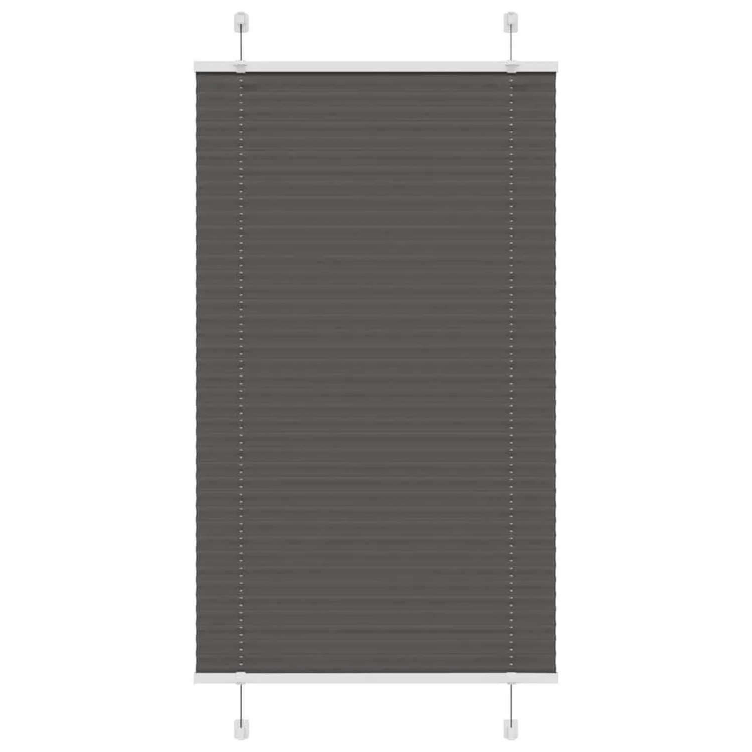 vidaXL Plissee Schwarz 70x100 cm Stoffbreite 69,4 cm Polyester 4015120 günstig online kaufen