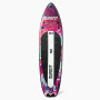 Suprfit SUP Board Miami Mint, aufblasbar, pink-türkis mit Palmenmuster. Ideal für Wassersport-Anfänger.