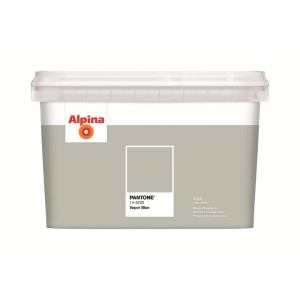Alpina Innenfarbe Pantone Vapor Blue 2,5 l, hellgrau, matter Wandfarben-Eimer.