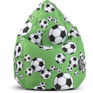 Grüner Sitzsack mit Fußballmuster, Sitting Point BeanBag Kicker, 120 l.