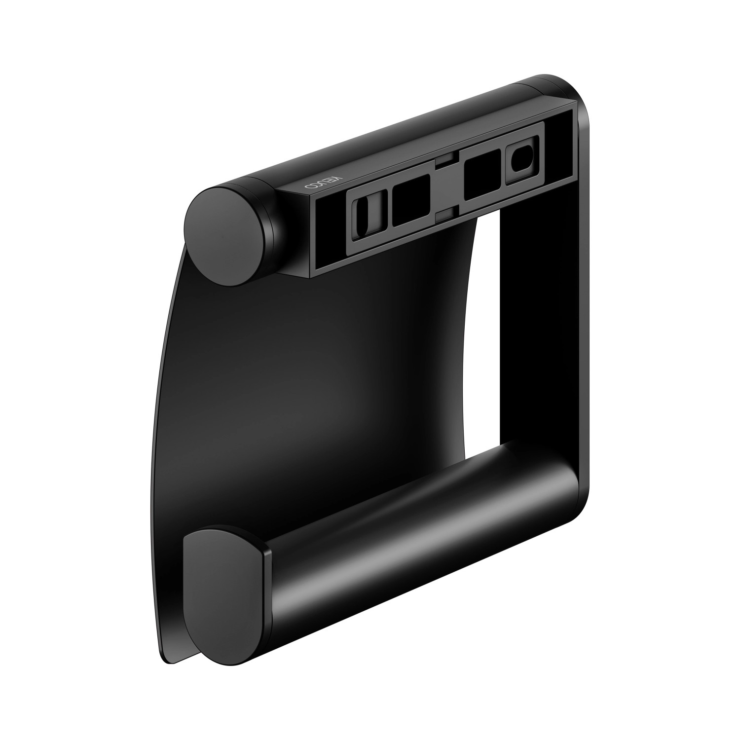 Keuco Plan Black Selection Toilettenpapierhalter mit Deckel, schwarz-matt.