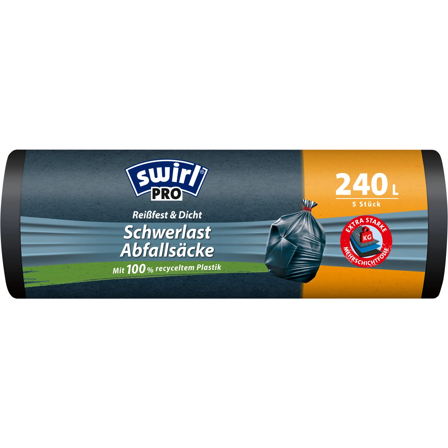 Swirl® Profi Schwerlast-Abfallsäcke 240L, 5 Stück