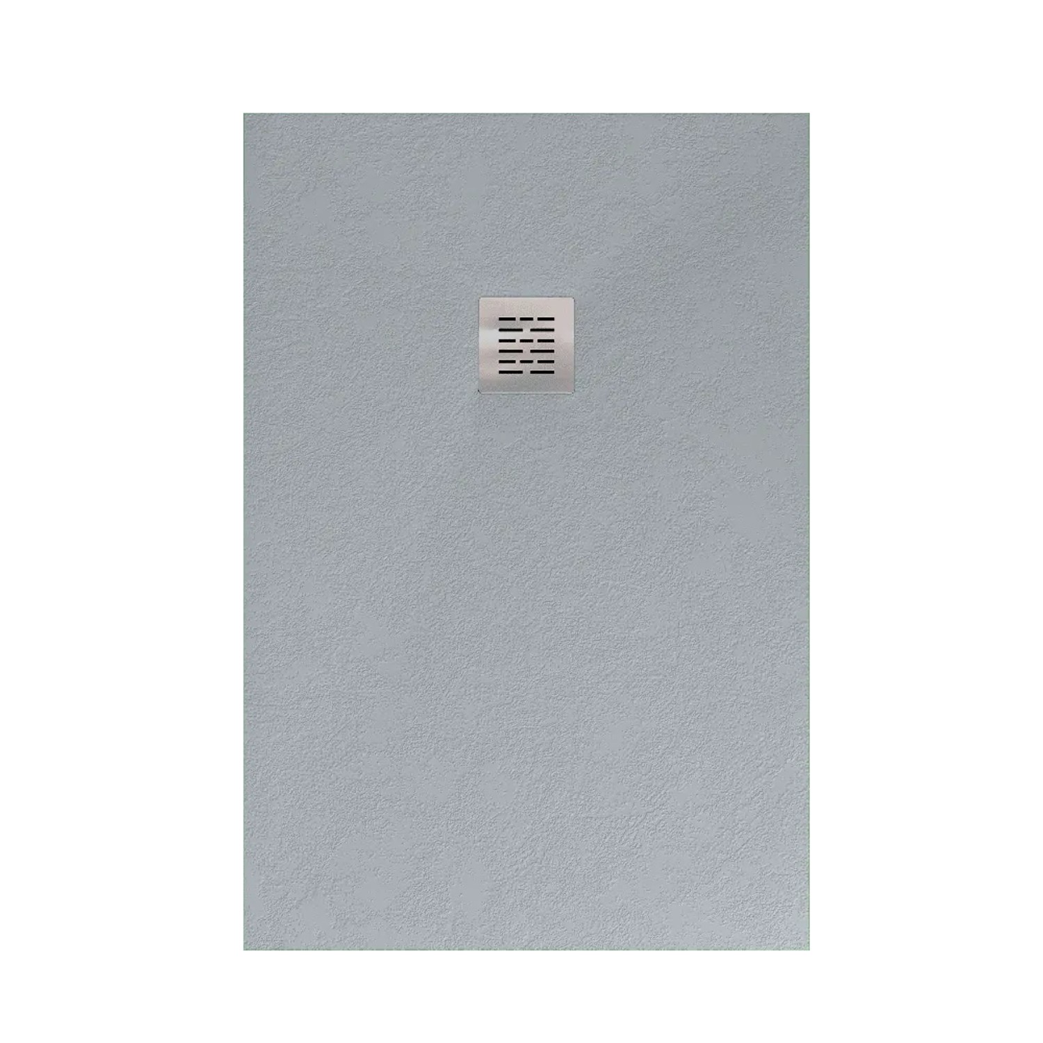 Stano Mineralguss Duschwanne Extra Flach Sierra  Grau Ablaufschutz Chrom 70x90cm
