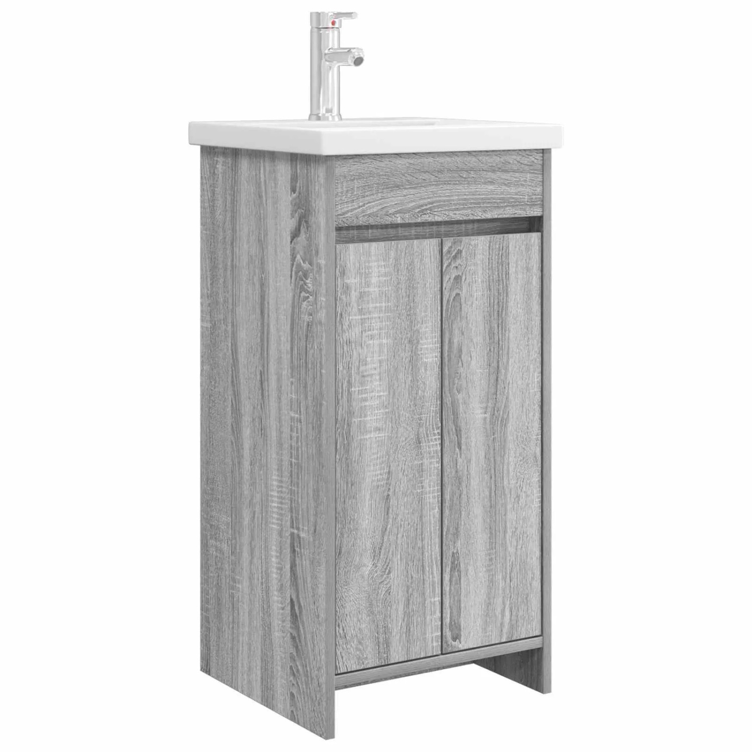 vidaXL Badezimmerschrank mit Waschbecken Grau Sonoma 42 x 40 x 84,5 cm 890773
